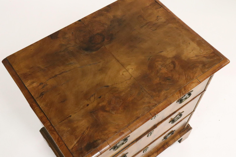 George II Inlaid Walnut Bachelor's Chest, 18th C.