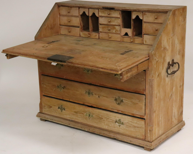 Continental Neo-Classic Pine Bureau, 18th C.