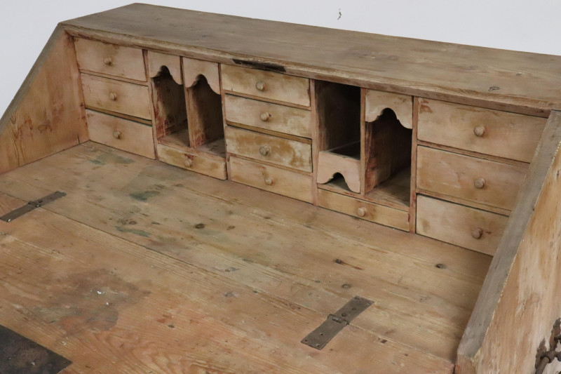 Continental Neo-Classic Pine Bureau, 18th C.