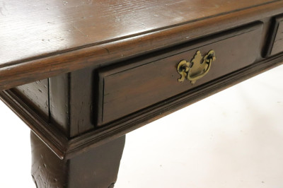 Queen Anne Style Stained Oak Library Table
