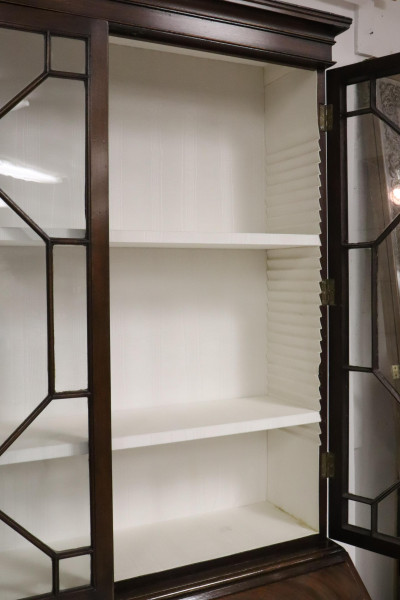 George III Slant Front Bureau Bookcase, L 18th C.