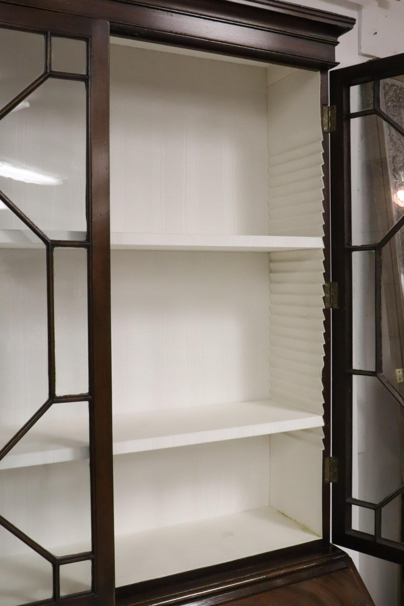 George III Slant Front Bureau Bookcase, L 18th C.