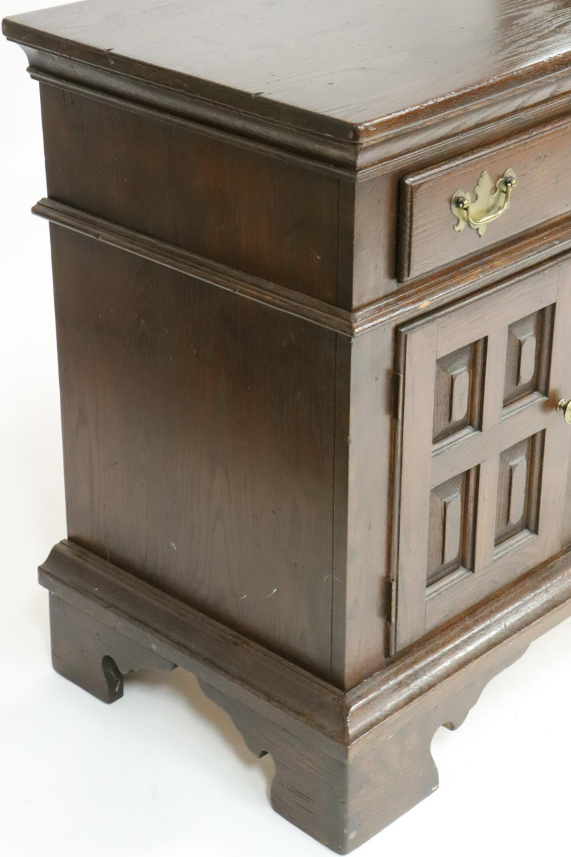 Jacobean Style Oak Server by Cushmen Colonial