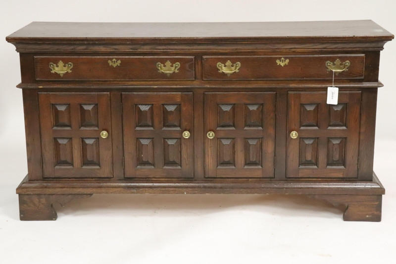 Jacobean Style Oak Server by Cushmen Colonial