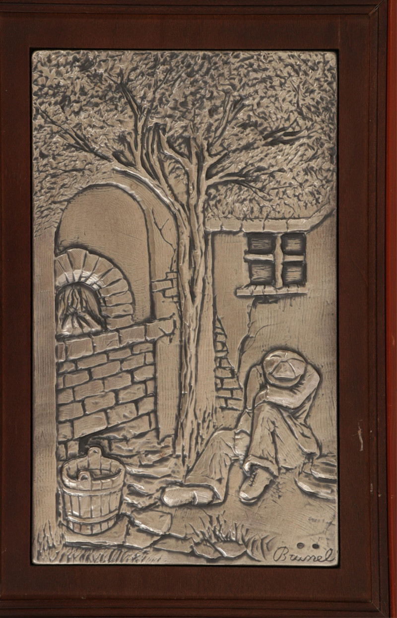 English Sampler &amp; Sterling Repousse Pitcher