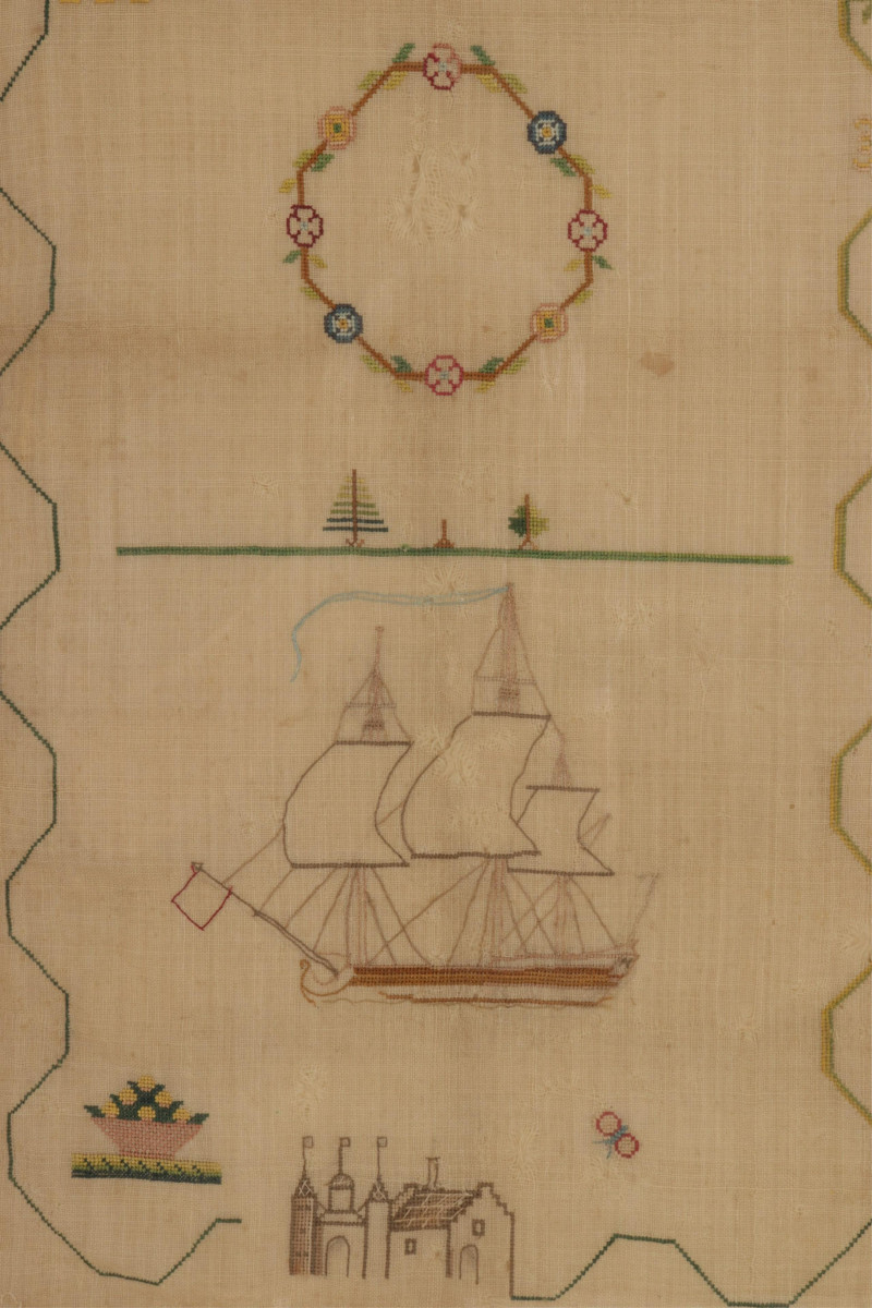 English Sampler &amp; Sterling Repousse Pitcher