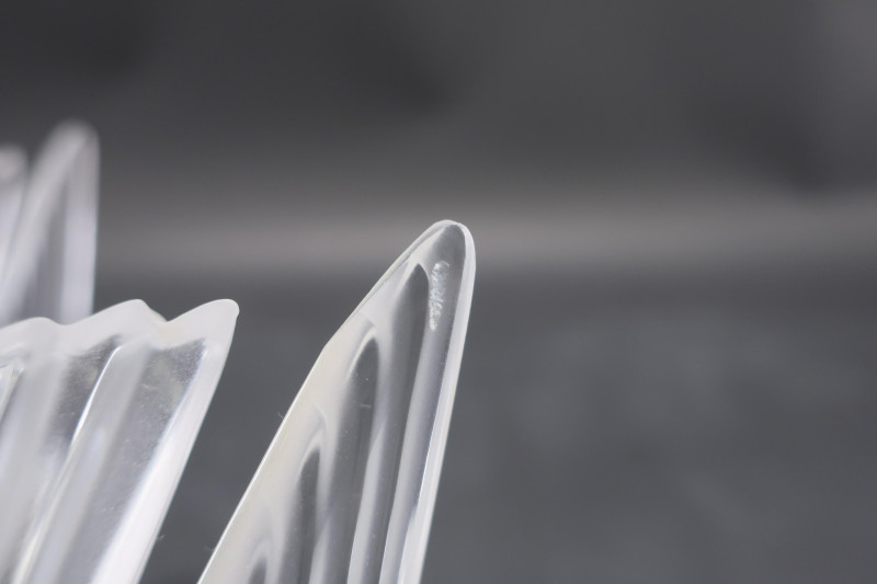 Pair Lalique Glass Hirondelle Swallow Bookends