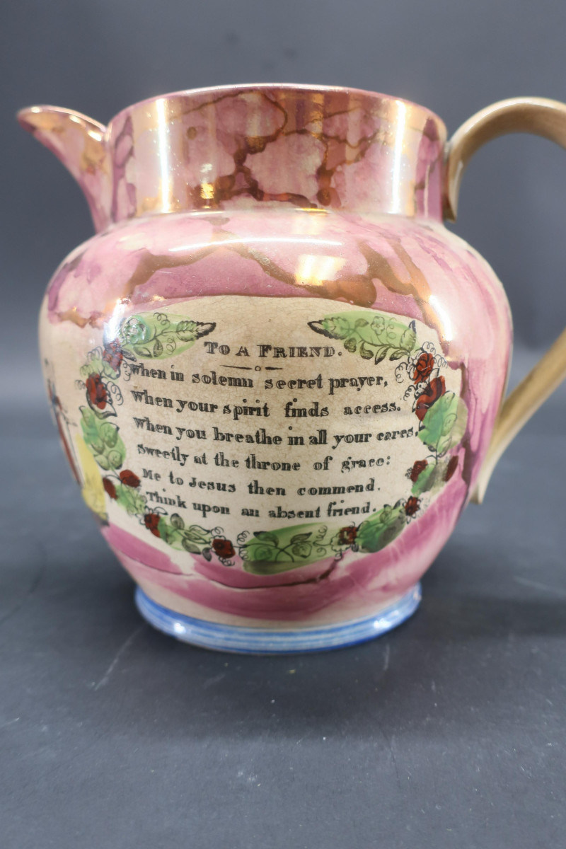 3 Sunderland Lusterware Pitchers