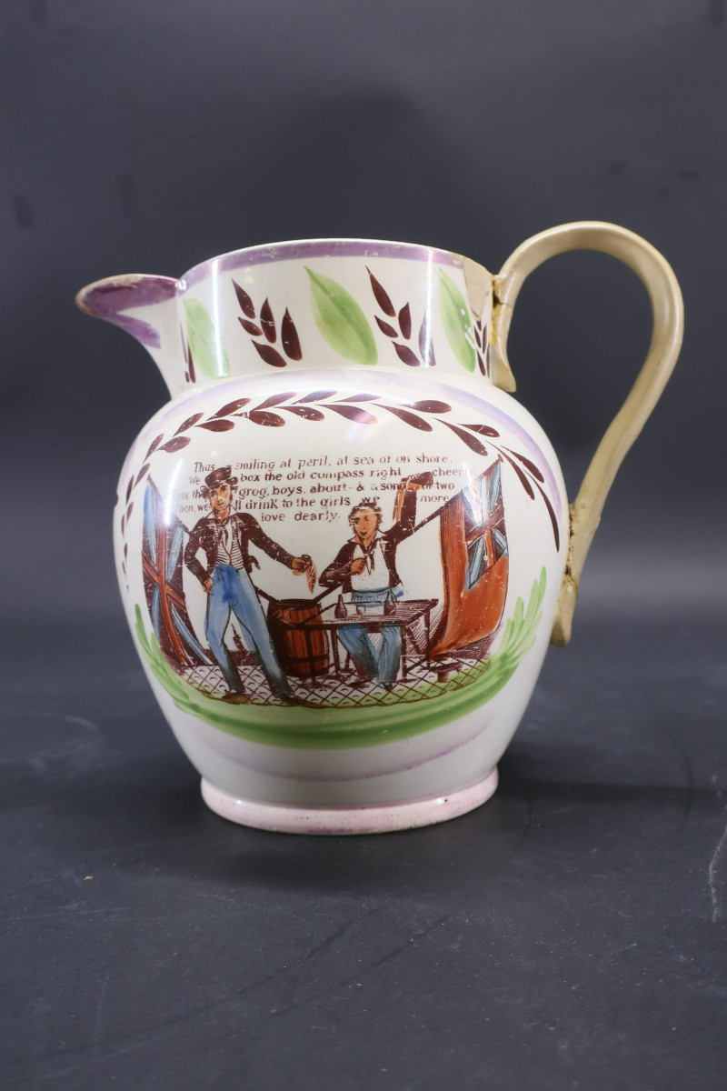 3 Sunderland Lusterware Pitchers