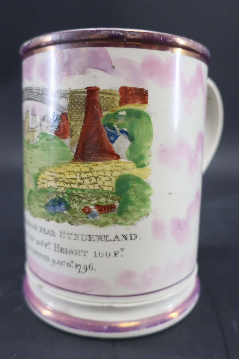 Lusterware Frog Mug "Bridge Near Sunderland"
