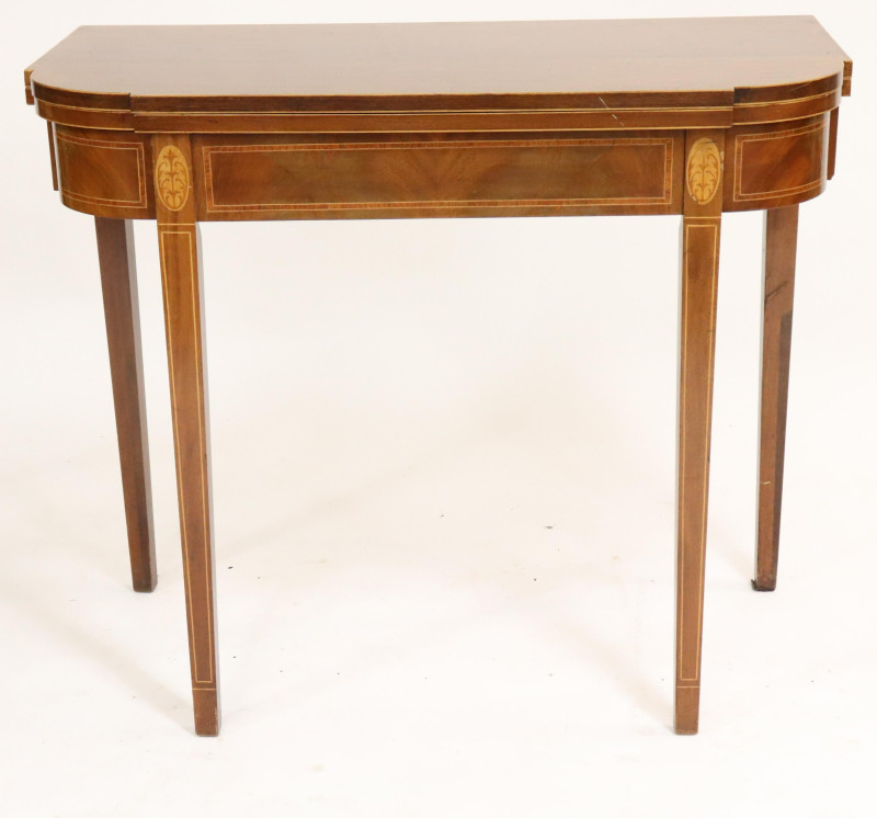George III Style Inlaid Mahogany Games Table