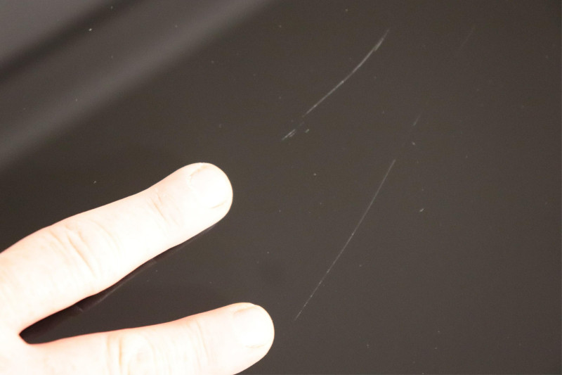 Contemporary Slate, Glass &amp; Chrome Cabinet