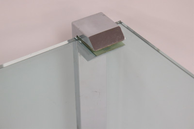 Pace Chrome &amp; Glass Parsons Table, circa 1970