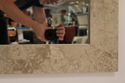 Maitland Smith Style Tessellated Marble Mirror