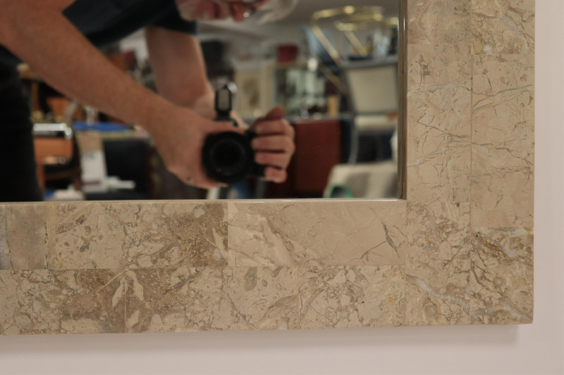Maitland Smith Style Tessellated Marble Mirror