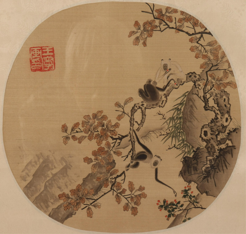 8 Asian Artworks, ink &amp; paint on silk