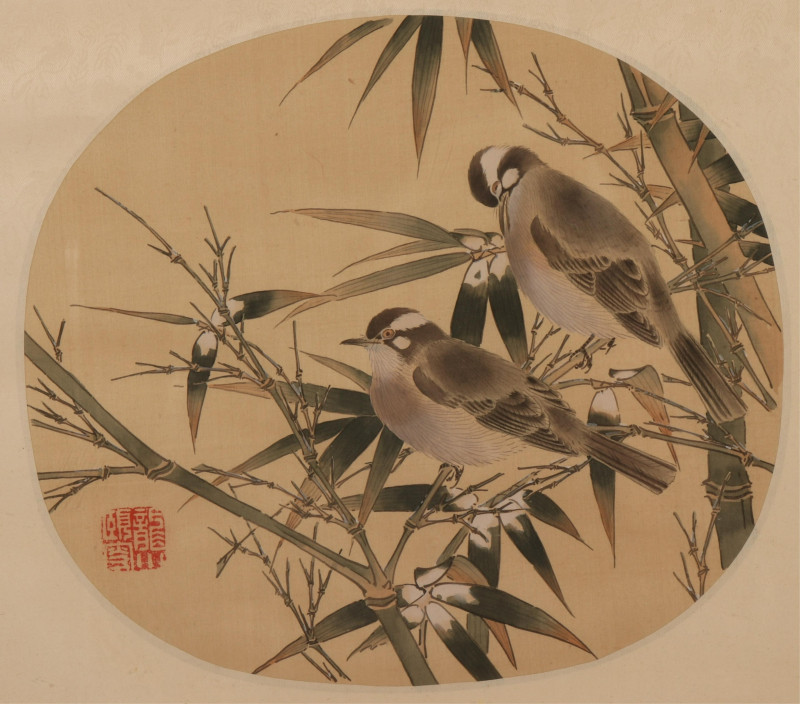 8 Asian Artworks, ink &amp; paint on silk