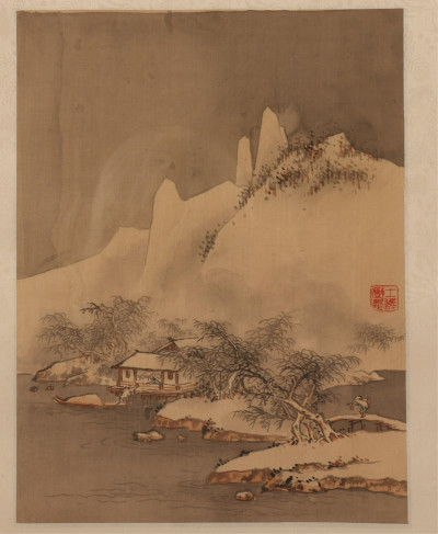 8 Asian Artworks, ink &amp; paint on silk