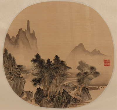 8 Asian Artworks, ink &amp; paint on silk