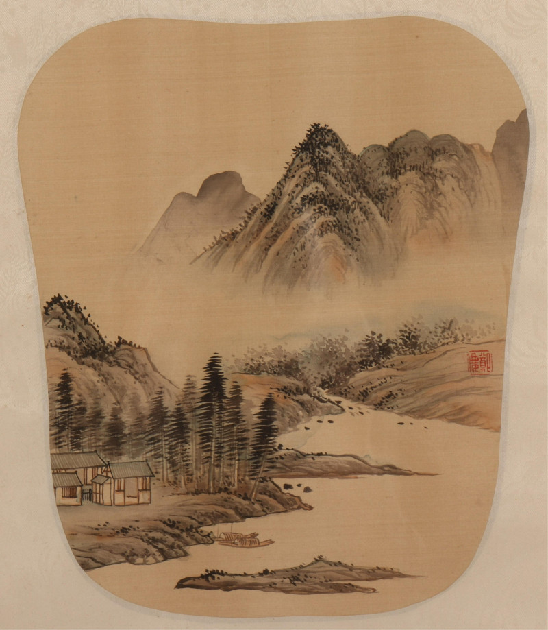 8 Asian Artworks, ink &amp; paint on silk