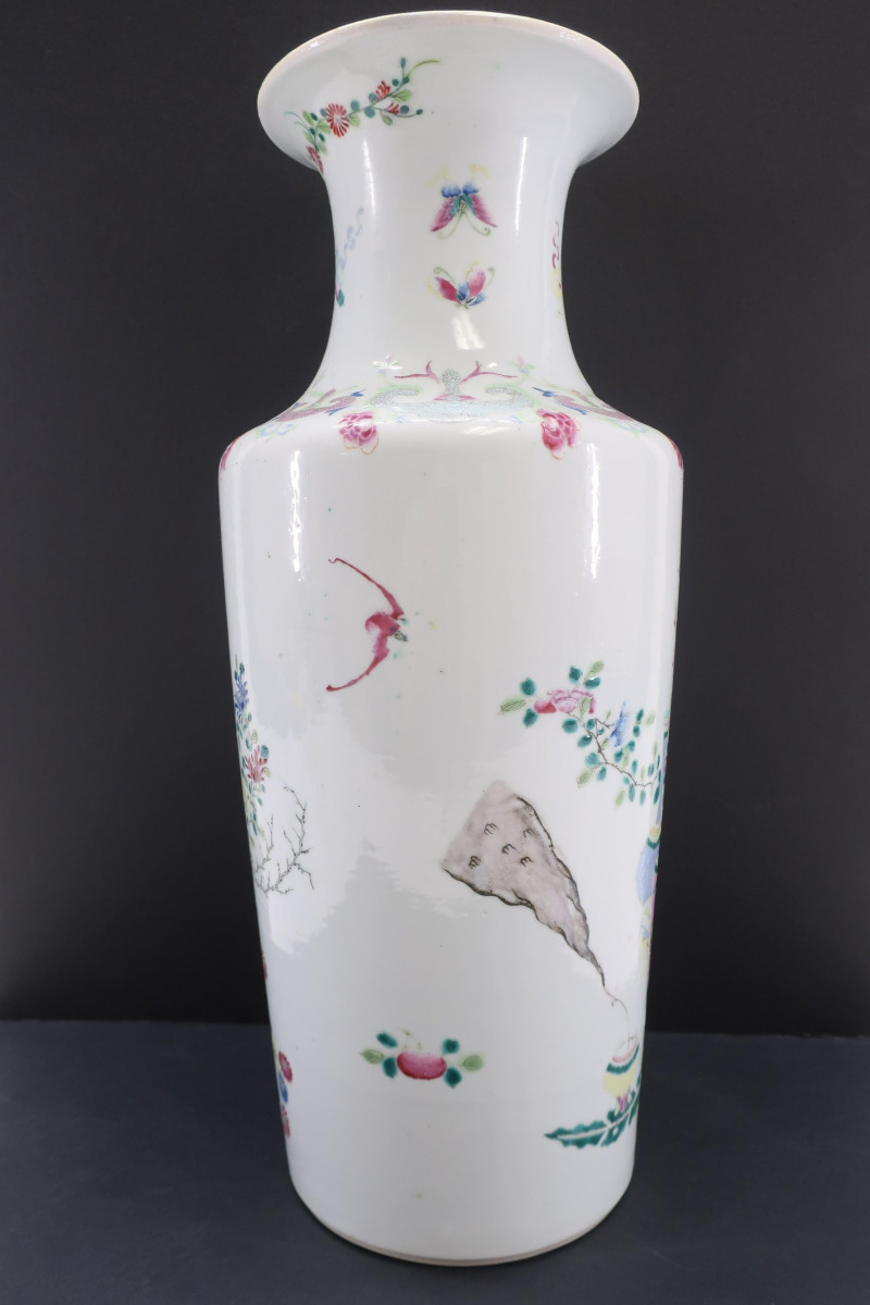 Famille Verte Rouleau Vase
