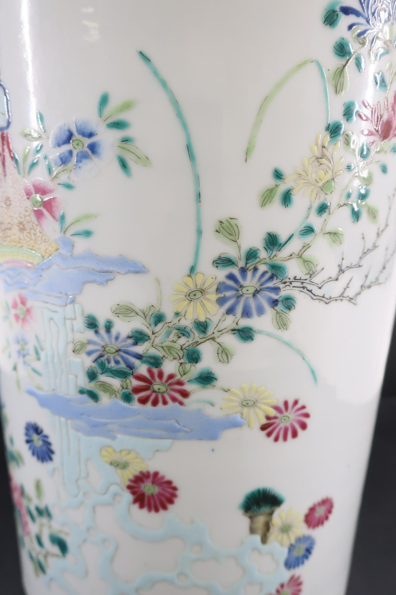 Famille Verte Rouleau Vase