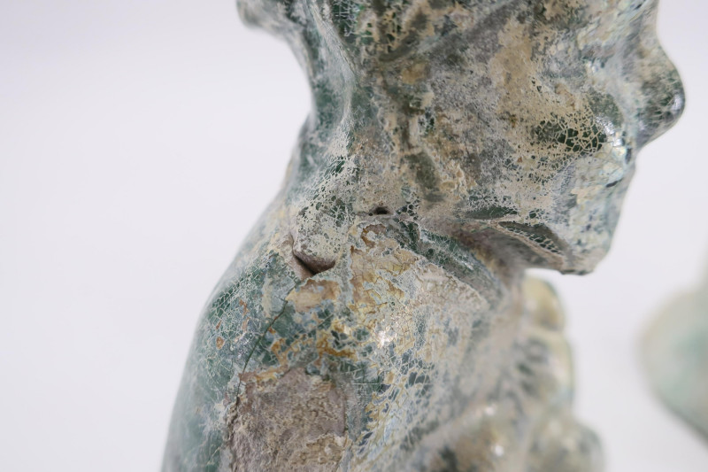 Two Han Dynasty Figural Lampstands