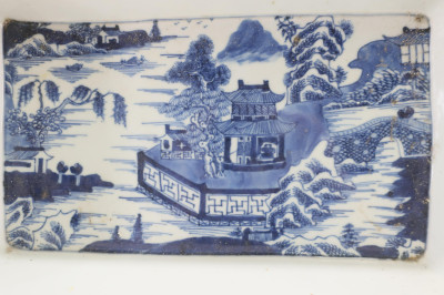 Two Double-walled Blue and White Narcissus Planter