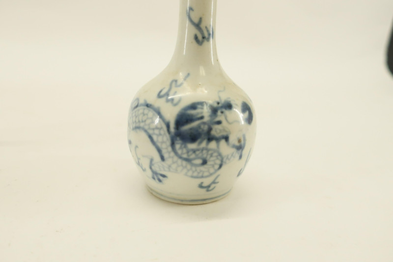 Chinese Ewer and Pair of Small Bottle Vases