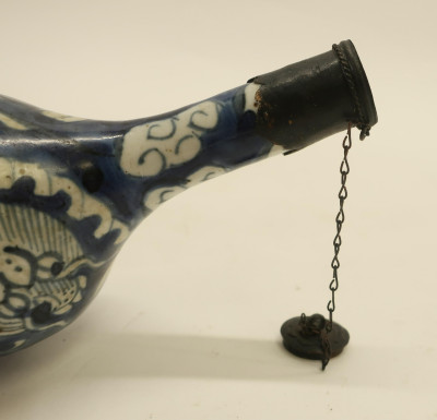 Two Minyao Bottle Vases with Metal Rims