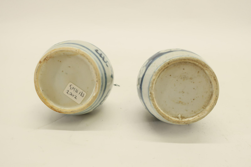 Two Minyao Bottle Vases with Metal Rims