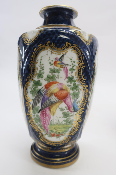 Samson Blue Scale Porcelain Vases, Worcester Style