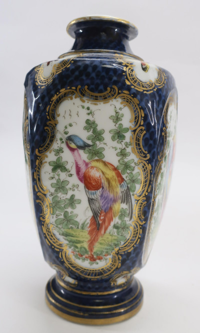 Samson Blue Scale Porcelain Vases, Worcester Style