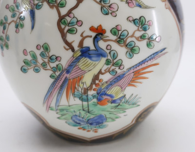 Samson Blue Scale Porcelain Vases, Worcester Style