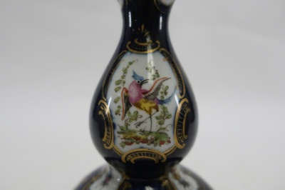 Samson Blue Scale Porcelain Vases, Worcester Style