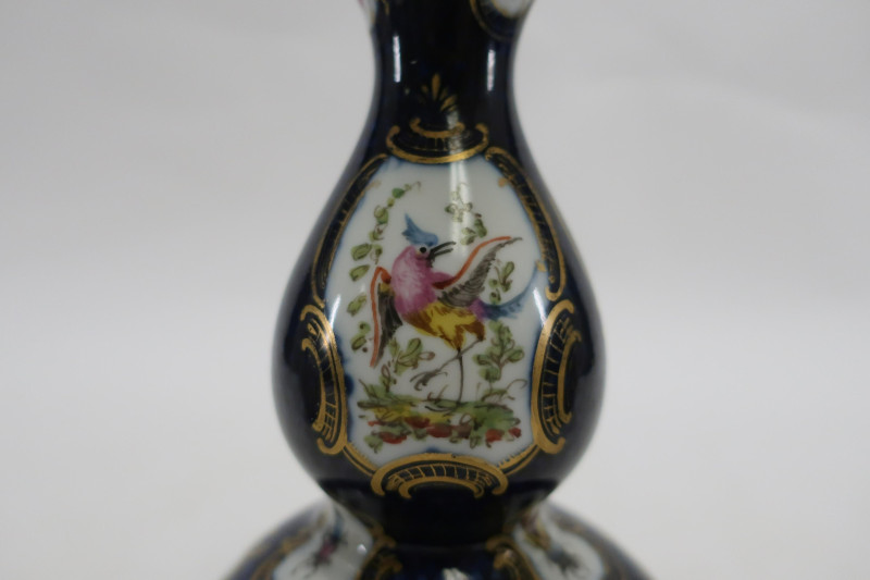 Samson Blue Scale Porcelain Vases, Worcester Style