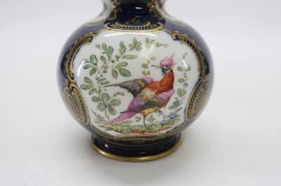 Samson Blue Scale Porcelain Vases, Worcester Style