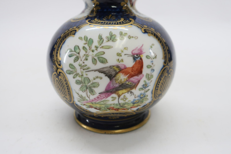 Samson Blue Scale Porcelain Vases, Worcester Style