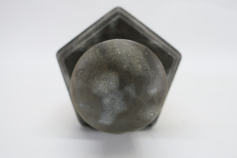 Chinese Glass and Pewter Tea Caddy