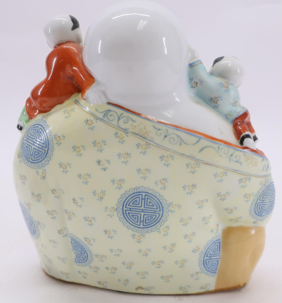 Porcelain Buddha Statue &amp; Rose Quartz Figures