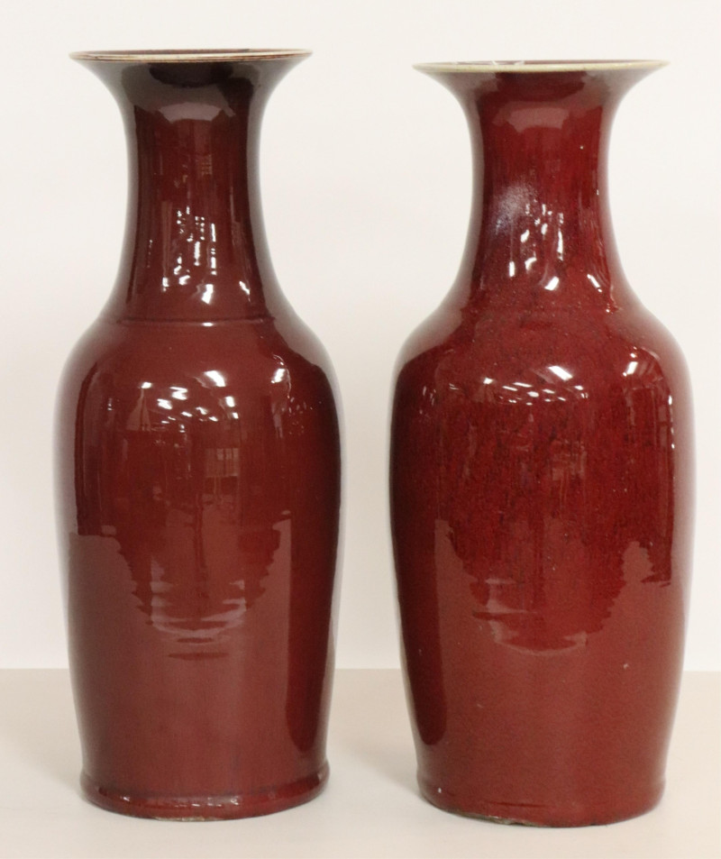 Two Sang De Boeuf Vases