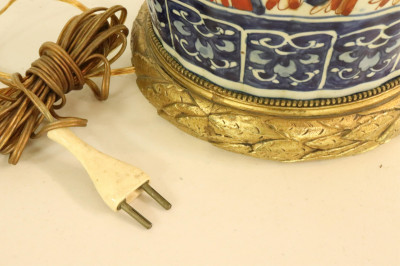 Large Imari and Famille Rose Vases Mounted as Lamp