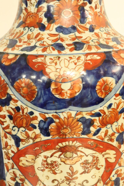 Large Imari and Famille Rose Vases Mounted as Lamp