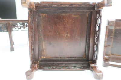 Five Small Chinese Wood Table Stands