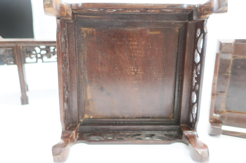 Five Small Chinese Wood Table Stands