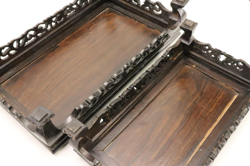 Two sets of Chinese Wood Table Stands