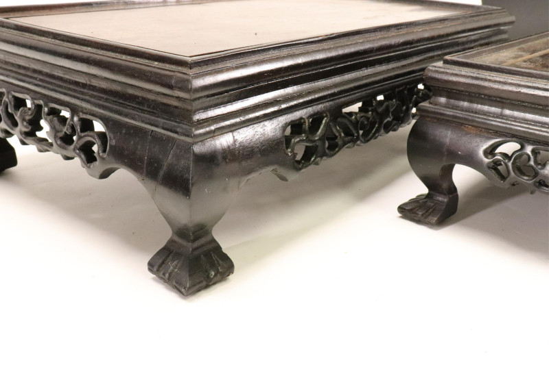 Two sets of Chinese Wood Table Stands