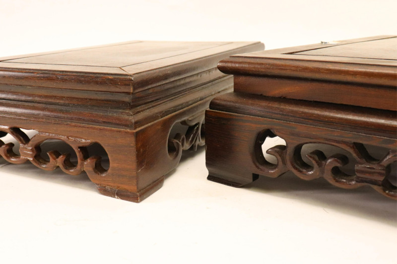 Two sets of Chinese Wood Table Stands