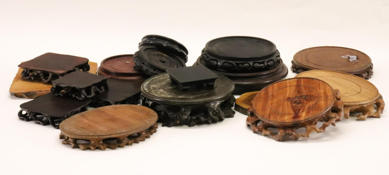 Collection of Carved Wooden Vase Stands