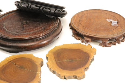 Collection of Carved Wooden Vase Stands